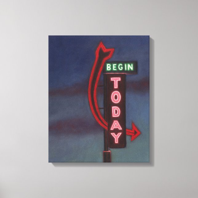 Begin Today 2009 Canvas Print (Front)