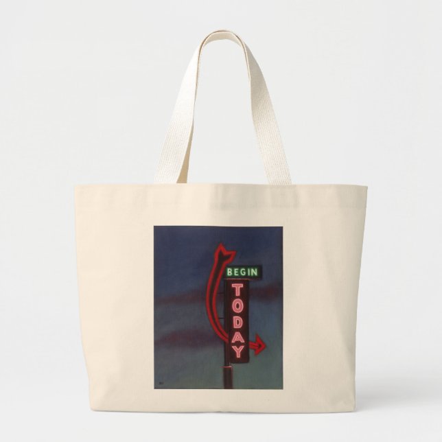 Begin Today 2009 Large Tote Bag (Front)