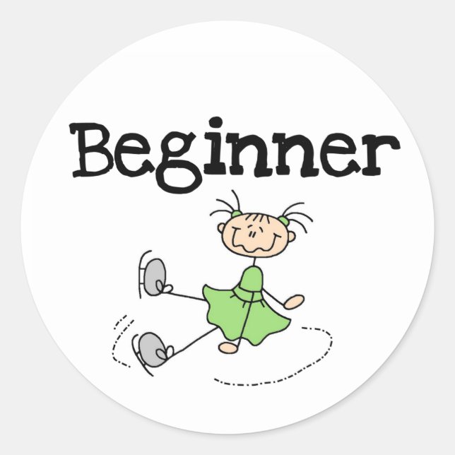 Beginner Ice Skater Sticker (Front)