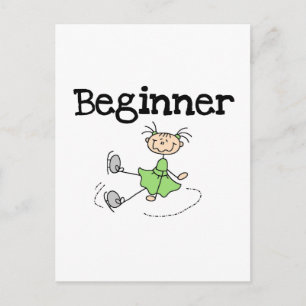 Beginner Ice Skating T-shirts and Gifts Postcard