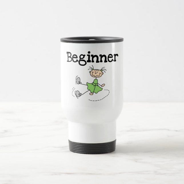 Beginner Ice Skating T-shirts and Gifts Travel Mug (Center)