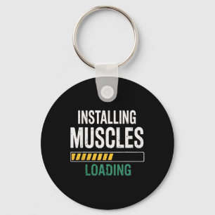 Beginner Workout Gym Bodybuilding Fitness Muscles Key Ring