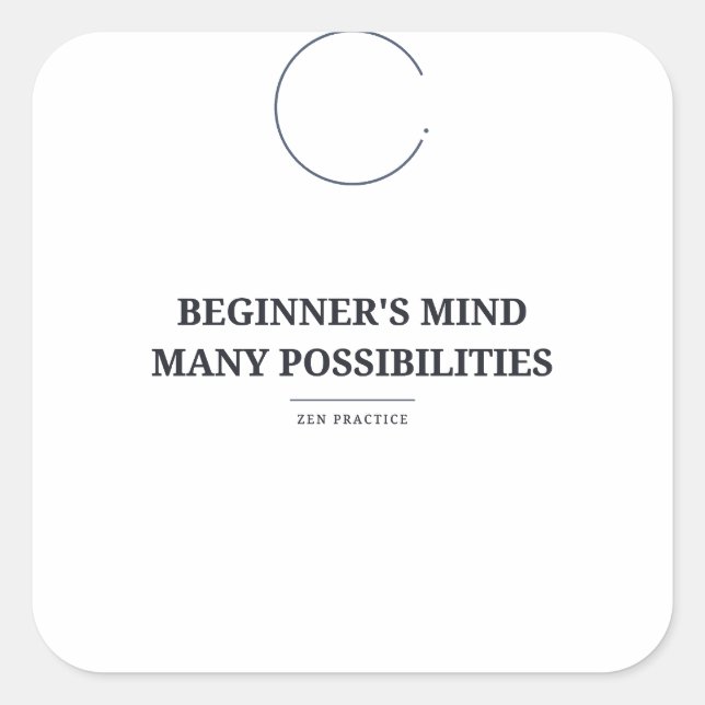 Beginner's Mind — Zen Sticker (Front)