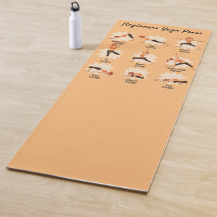 Beginners Yoga Poses Instructional Mat