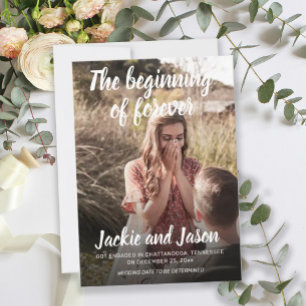 Beginning Forever Engagement Photo Announcement 