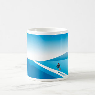 Beginning Journey Blue Road Coffee Mug