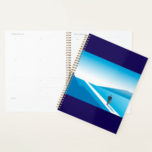 Beginning Journey Blue Road Spiral Planner