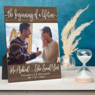 Beginning Of A Lifetime Photo Engagement Plaque