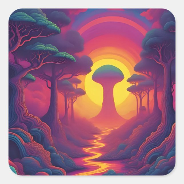 Beginning of The Fall Art Square Sticker (Front)