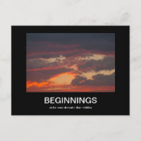 Beginnings demotivational poster