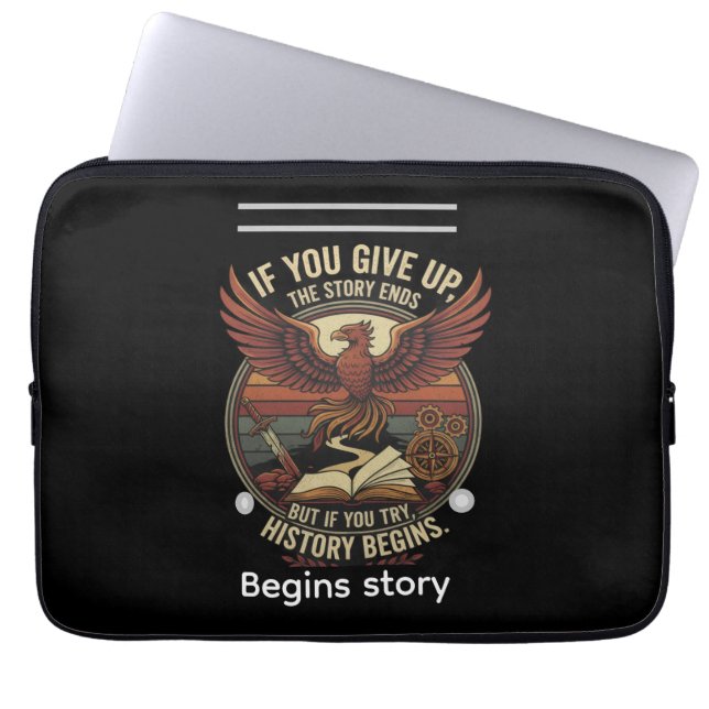 begins story laptop sleeve (Front)