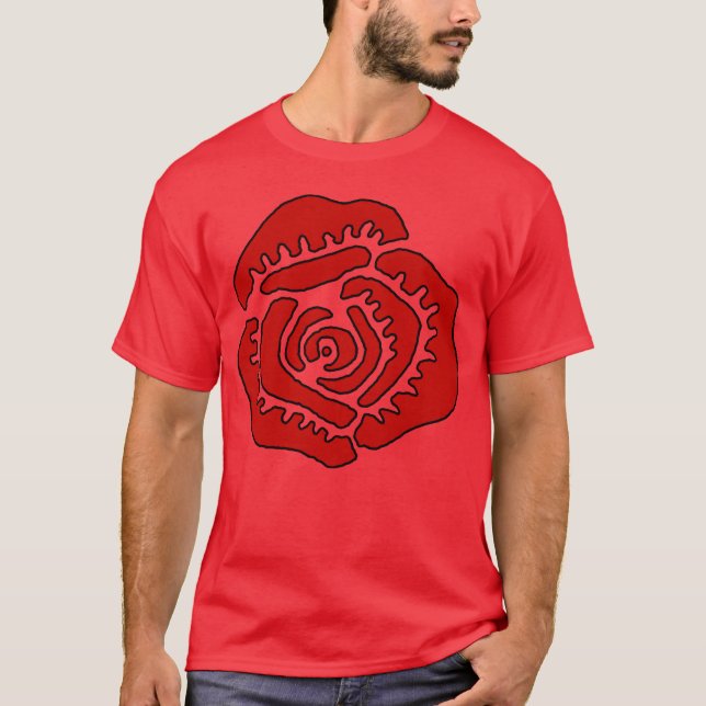 Begonia Flower Red Scarlet Hippie Festival Jam gir T-Shirt (Front)