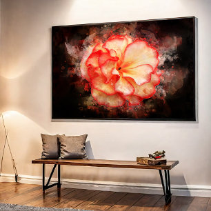 Begonia flower watercolor - bb3 photo print