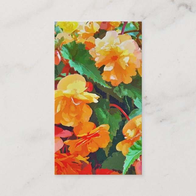 BEGONIA FLOWERS BUSINESS CARD (Front)