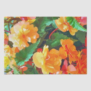 BEGONIA FLOWERS TISSUE PAPER