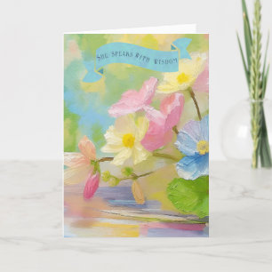 Begonia Flowers Vase,Bible Verses Mother Day Holiday Card
