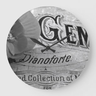 Begonia Gems Pianoforte Large Clock