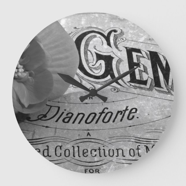 Begonia Gems Pianoforte Large Clock (Front)