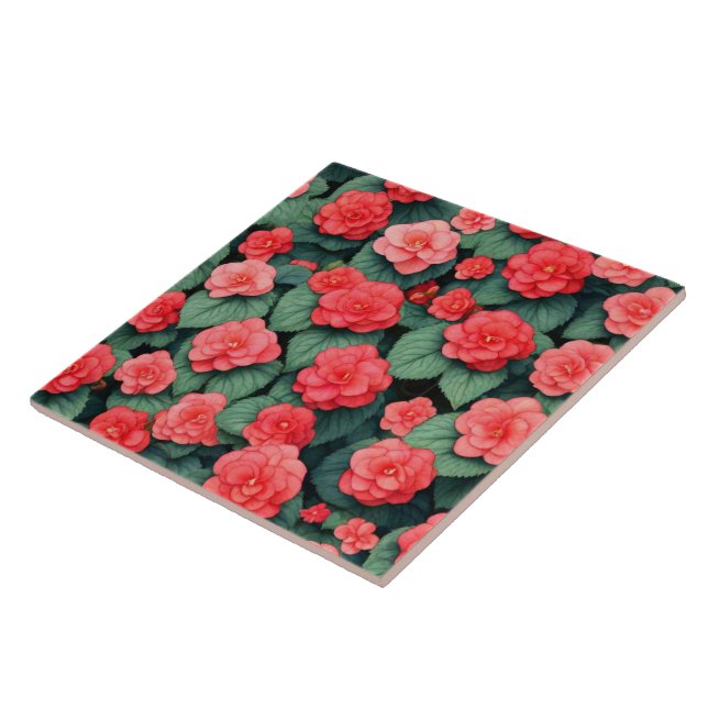 Begonia pink flowers  tile (Side)