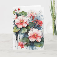 Begonia - Watercolor flowers