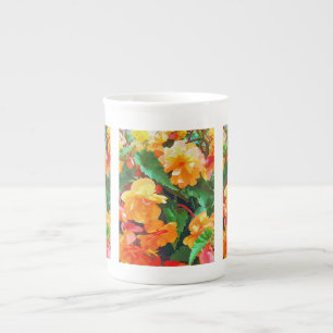 BEGONIAS BONE CHINA MUG