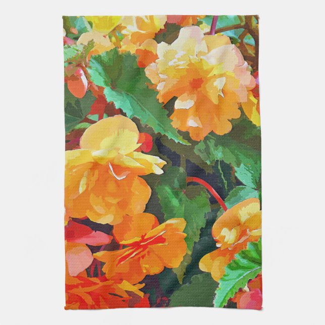 BEGONIAS TEA TOWEL (Vertical)