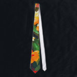 BEGONIAS TIE<br><div class="desc">A pretty watercolor of yellow and pink begonias. 



 


com</div>