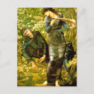Beguiling of Merlin ~ Burne-Jones 1874 Painting Postcard