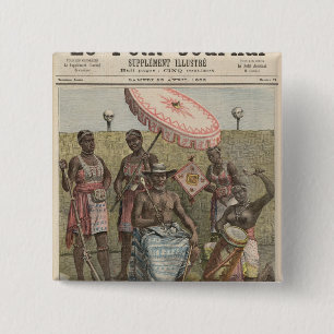 Behanzin King of Dahomey 15 Cm Square Badge