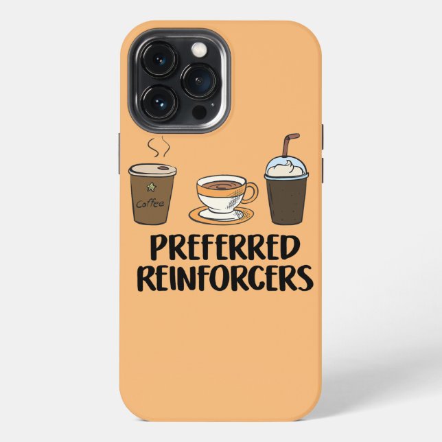Behavior Analyst Coffee Gift for BCBA RBT ABA iPhone Case (Back)