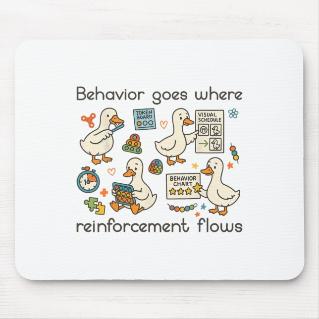 Behavior Analyst Silly Goose Rbt Aby Therapy Sped  Mouse Mat (Front)