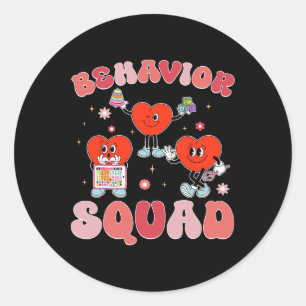 Behavior Squad Aby Therapist Valentine Behavioral Classic Round Sticker