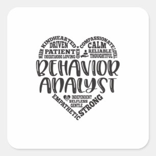Behaviour analyst, ABA therapist Square Sticker
