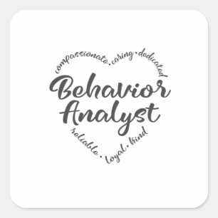 Behaviour analyst, ABA therapist Square Sticker