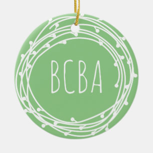 behaviour analyst, bcba, bcba gift, bcba ornament, ceramic tree decoration