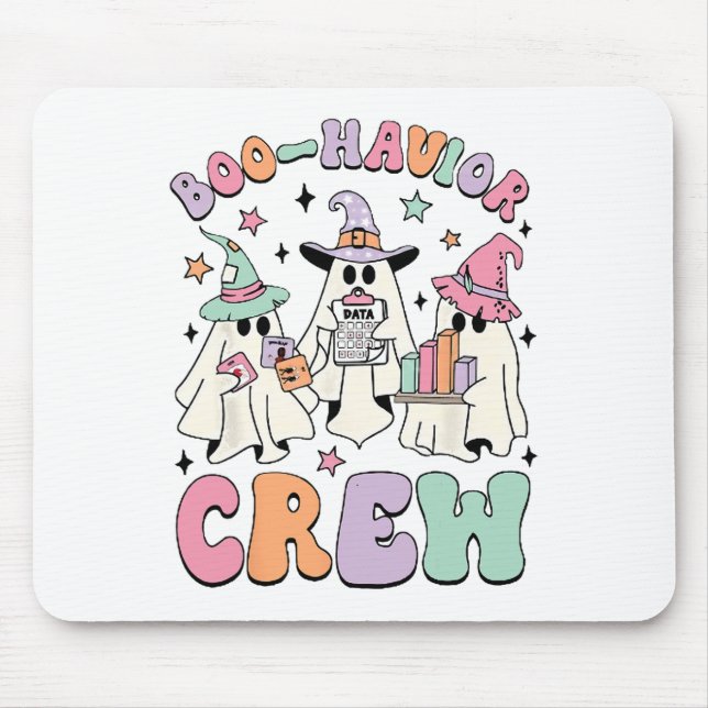 Behaviour Analyst Halloween A Cute Ghost Boo-havio Mouse Mat (Front)