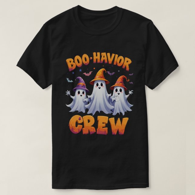 Behaviour Analyst Halloween ABA Ghost Boo-havior  T-Shirt (Design Front)