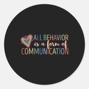 Behaviour Form Intervention Teacher Intervention S Classic Round Sticker