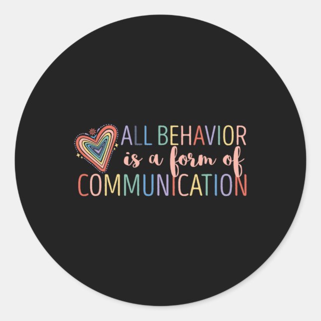 Behaviour Form Intervention Teacher Intervention S Classic Round Sticker (Front)