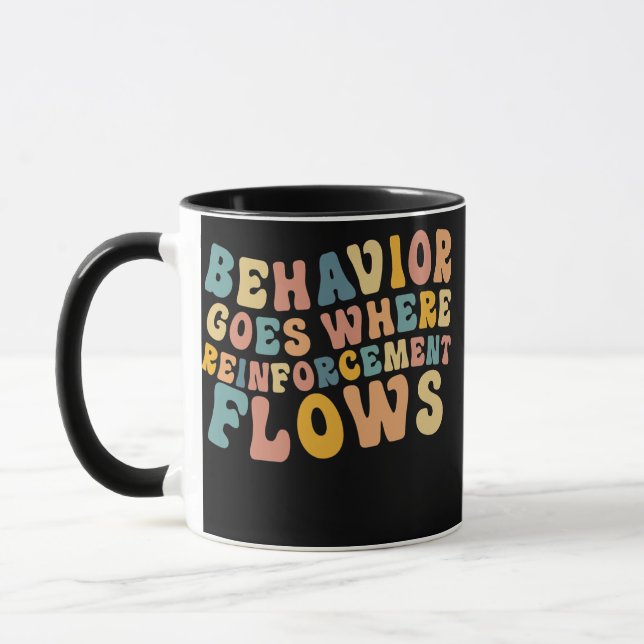 Behaviour Goes Where Reinforcement Flows Retro Mug (Left)