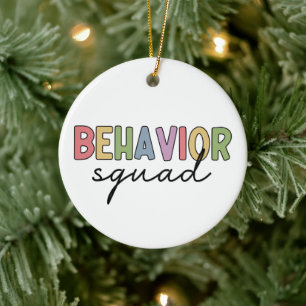Behaviour Squad   Behaviour Therapist ABA Therapis Ceramic Tree Decoration