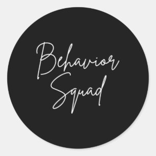 Behaviour Squad Pocket Aby Therapist Autism Awaren Classic Round Sticker
