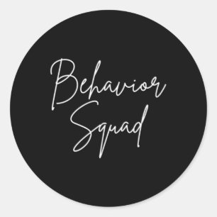 Behaviour Squad Pocket Aby Therapist Autism Awaren Classic Round Sticker