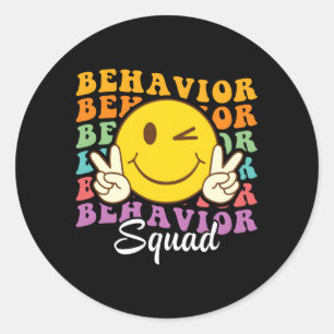 Behaviour Squad Rbt Therapy Therapist Behaviour Wa Classic Round Sticker