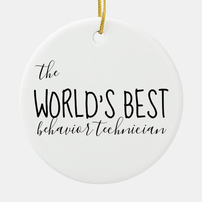 Behaviour Tech, ABA, Behaviour Therapist, ABA Ceramic Tree Decoration (Front)