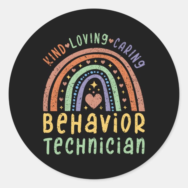 Behaviour Technician Behaviour Analyst Classic Round Sticker (Front)