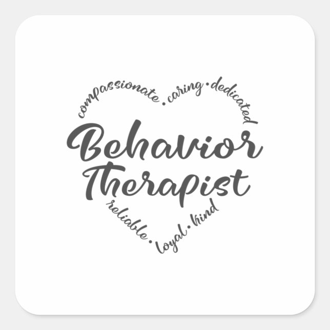 Behaviour therapist, ABA therapist Square Sticker (Front)