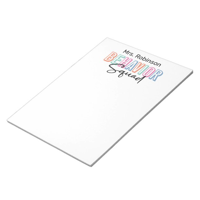 Behaviour Therapist Squad Teacher Appreciation  Notepad (Angled)
