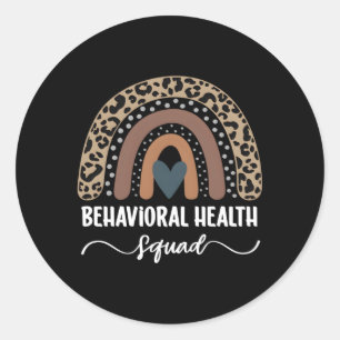 Behavioural Health Squad Rainbow Behavioural Healt Classic Round Sticker