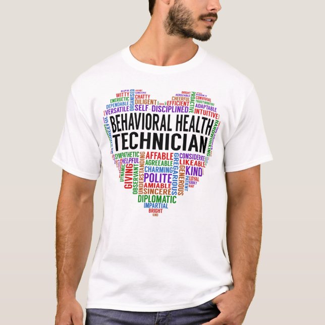 Behavioural Health Technician Heart T-Shirt (Front)